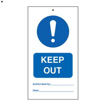 Keep Out (packed in 10) - Tie Tags