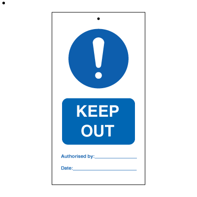 Keep Out (packed in 10) - Tie Tags