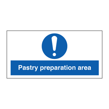 Food preparation area - mandatory signs