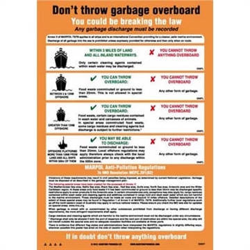 Don't throw garbage overboard - 297 x 210 mm