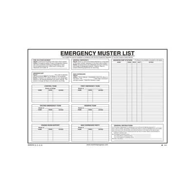 125.251 Emergency Muster List