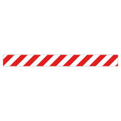 Rød/Hvid Refleksafmærkning til universalt brug - Selvklæbende folie - 100 mm x 1 m