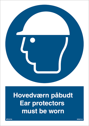 Hovedvaern-paabudt-Ear-protectors-must-be-worn-Byggepladsskilt-400601