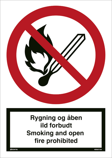 Rygning-og-aaben-ild-forbudt-Smoking-and-open-fire-prohibited-Byggepladsskilt-400631