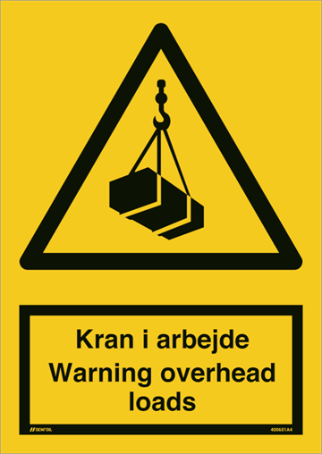 Kran-i-arbejde-Warning-overhead-loads-Byggepladsskilt-400651