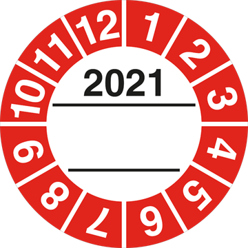 rødt 2021 kalibreringsmærke med plads til skrive tekst