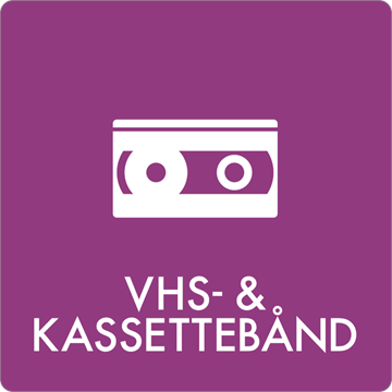 Affaldsskilt VHS- & kassettebånd AF2416