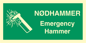 Nodhammer-Emergency-hammer-Flugtvejsskilt-H485