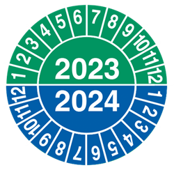 Kalibrerings og godkendelsesmaerke aar 2023 og 2024