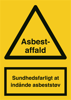 Asbestaffald Advarselsskilt A311