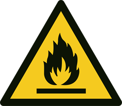 Brandfarlige stoffer Advarselsskilt A353VNA