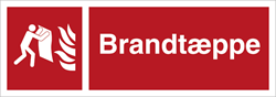 Brandtaeppe Brandskilt H421