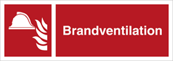 Brandventilation Brandskilt H484