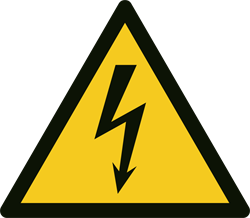 Elektrisk spaending Advarselsskilt A351