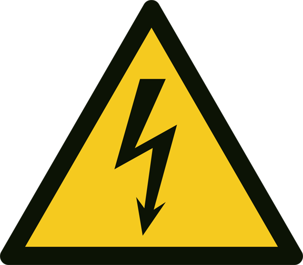 Elektrisk spaending Advarselsskilt A351MENA