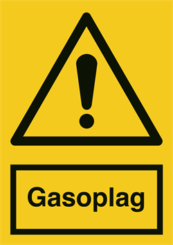 Gasoplag Advarselsskilt 400248