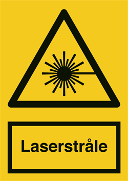 Laserstraale Advarselsskilt A307RAA5