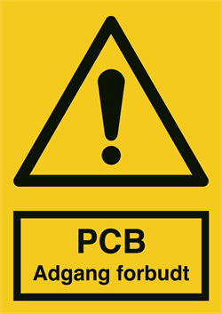 PCB adgang forbudt Advarselsskilt 400246RAA4