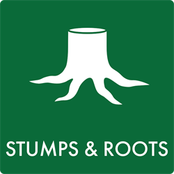 Affaldsskilt Stumps & roots