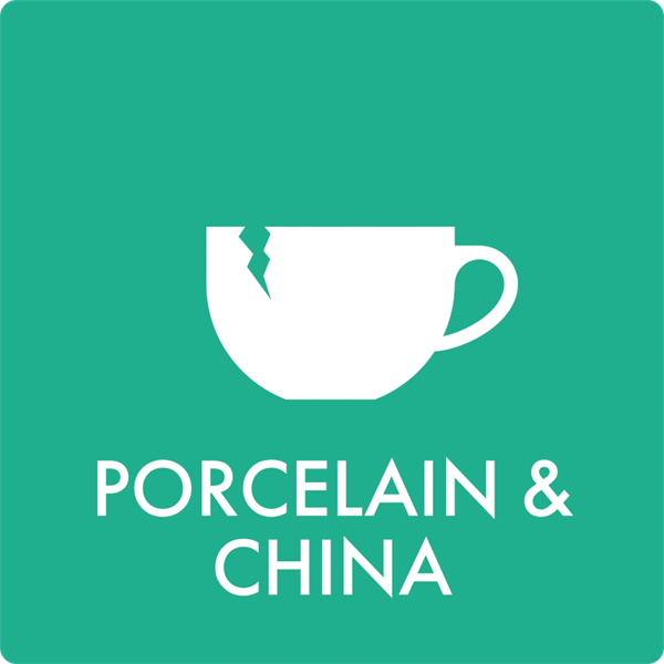 Affaldsskilt Porcelain & china
