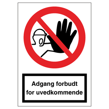 Adgang forbudt for uvedkommende - forbudsskilt - F150