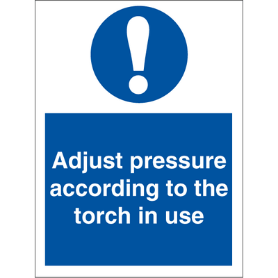 Adjust pressure according to - Rigid plast - 200 x 150 mm