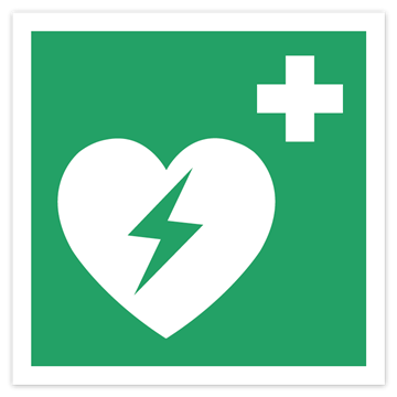 Skilt til AED Hjertestarter