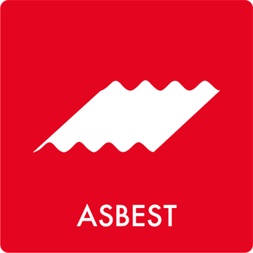 Affaldsskilt Asbest Refleks alu. 240 x 240 mm AF1808RA240x240