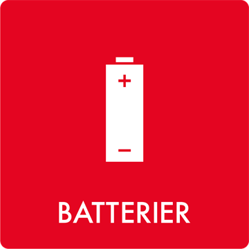 Affaldsskilt Batterier   AF1802