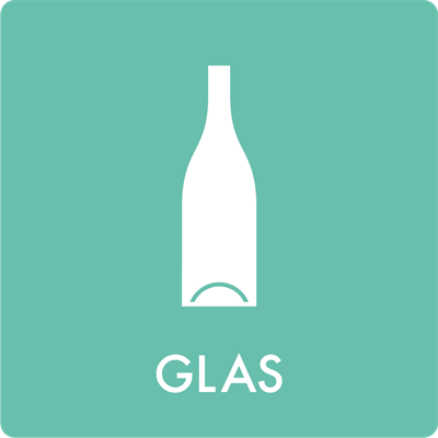 Affaldsskilt Glas Refleks alu. 240 x 240 mm AF0601RA240x240