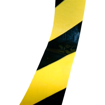 Afspærringsbånd med gul/sort farve