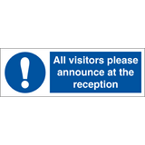 All visitors please announce at the reception