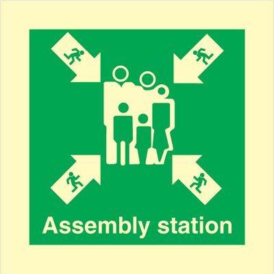 Billede af Assembly station - Photoluminescent Self Adhesive Vinyl - 150 x 150 mm hos JO Safety