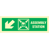 Assembly station arrow down to left corner