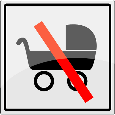 Billede af Barnevogn forbudt symbol