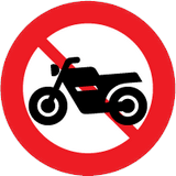 C 22,2 Motorcykel og registreringspligtig knallert forbudt