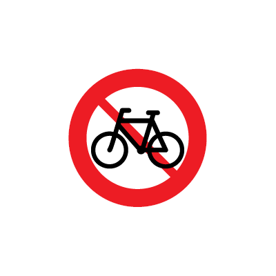 C 25,1 Cykel og ikke registreringspligtig knallert forbudt