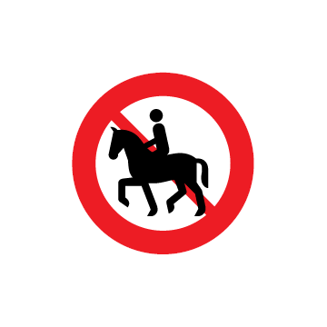 C 26,1 Ridning og føring af heste forbudt
