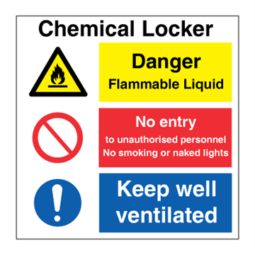 Chemical Locker - combination signs