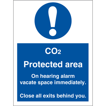 CO2 Protected area - Photolumienescent Rigid - 200 x 150 mm