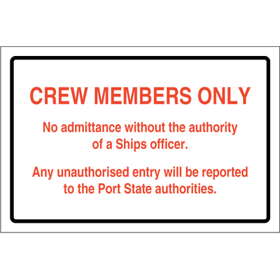Crew members only