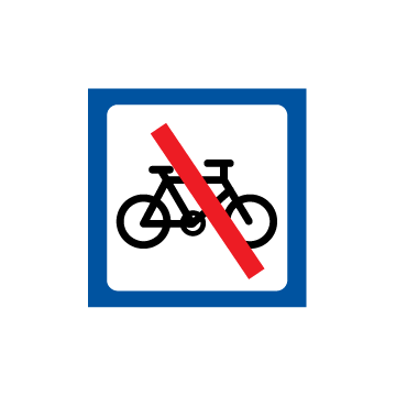 Cykel forbudt - Plast - 100 x 100 mm