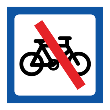 Cykel forbudt - Piktogrammer
