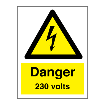 Danger 230 volts - Hazard & Warning Signs