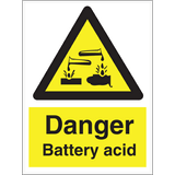 Danger Battery acid