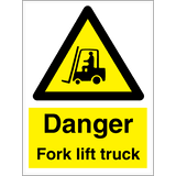 Danger fork lift truck