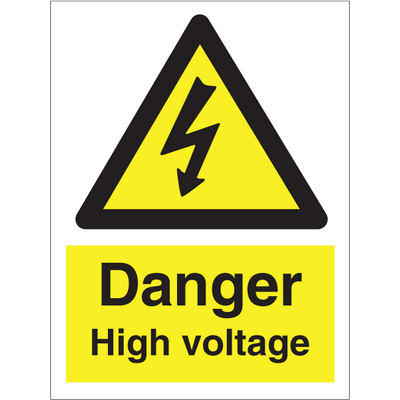 Danger High voltage - Self Adhesive Vinyl - 200 x 150 mm