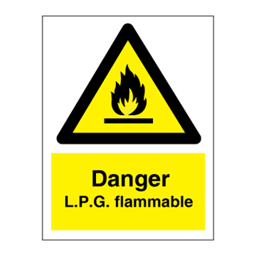Danger Highly flammable material - Hazard & Warning Signs
