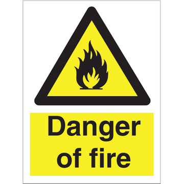 Danger of fire - Rigid plast - 200 x 150 mm
