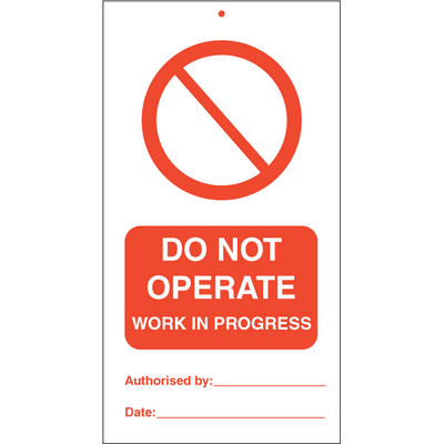 Do not operate Work in progress